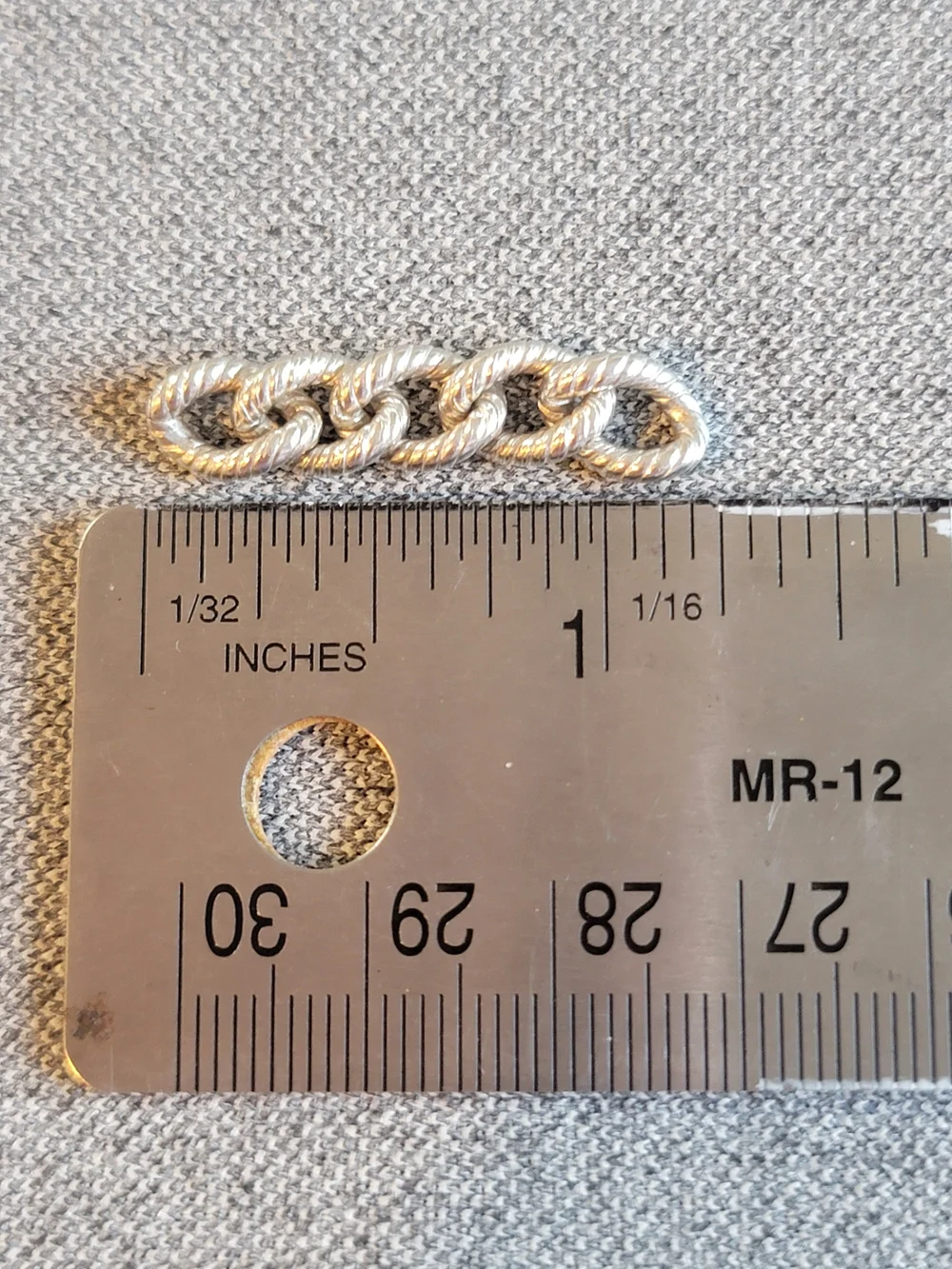 Tiffany & Co. Sterling Silver Twisted Rope Link Bracelet Segment - Silver